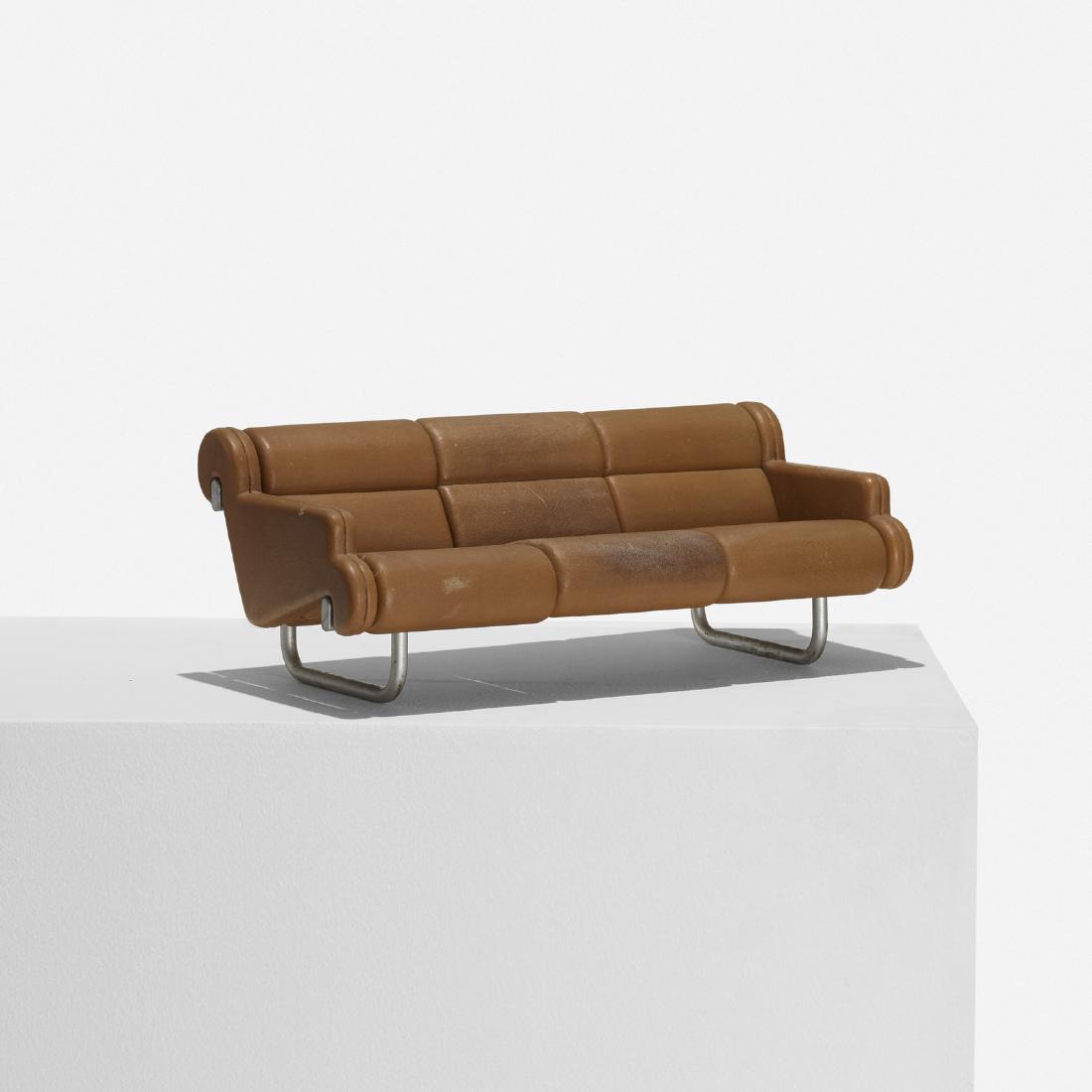Richard Schultz, Model for 1463 Sofa: Richard Schultz Model for 1463 Sofa USA, c. 1970leather, enameled steel17.75 w x 8.5 d x 7 h in (45 x 22 x 18 cm)