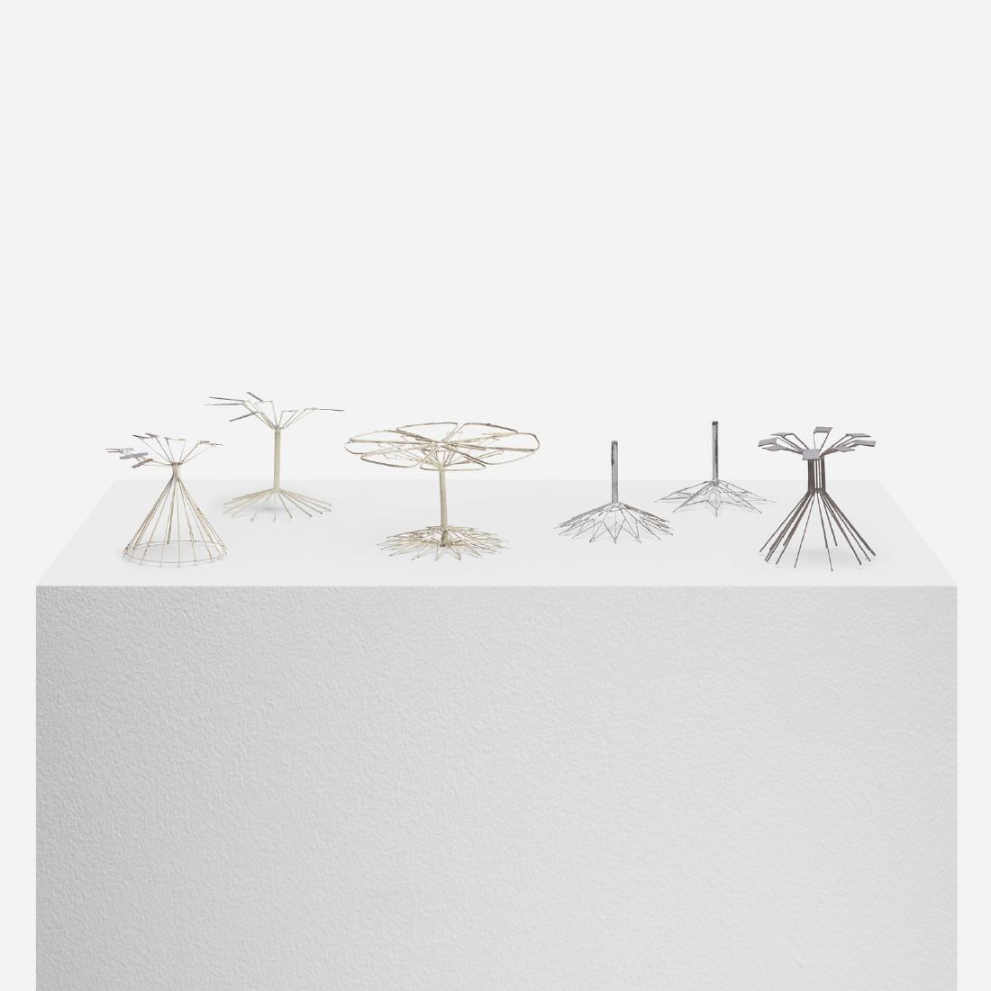 Richard Schultz, Models for the Petal table base: Richard Schultz Models for the Petal table base, set of six USA, c. 1965enameled steel6 dia x 3 h in (15 x 8 cm)