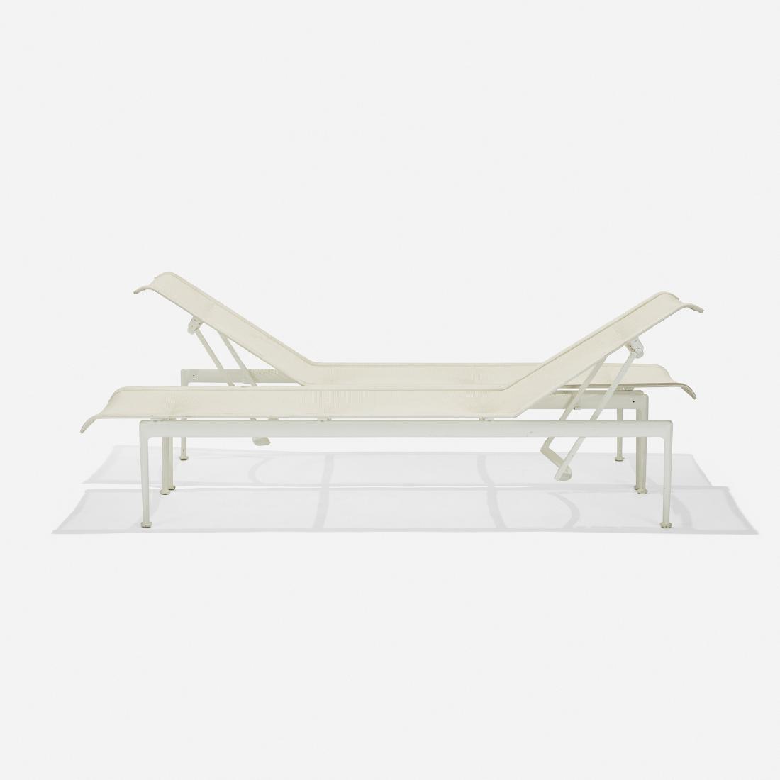 Richard Schultz, Prototype 1966 lounges, tet-e-tet: Richard Schultz Prototype 1966 chaise lounges, tet-e-tet Richard Schultz Design, Inc.USA, c. 2010powder-coated aluminum, vinyl, nylon51 w x 76 d x 27 h in (130 x 193 x 69 cm) Created in res