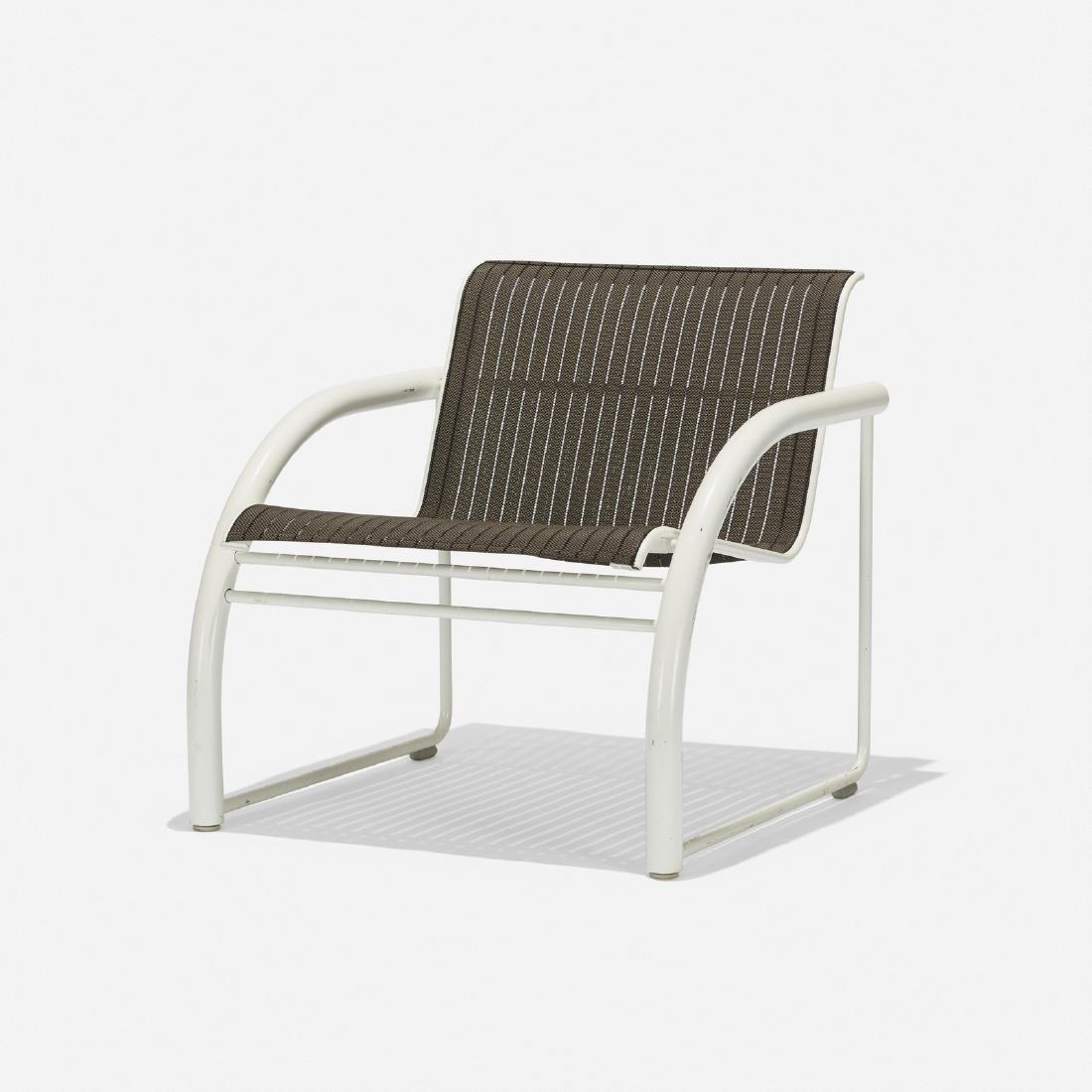 Richard Schultz, Production Prototype 2002 lounge chair: Richard Schultz Production Prototype 2002 lounge chair Richard Schultz Design, Inc.USA, c. 2011powder-coated aluminum, vinyl27.25 w x 28 d x 27.75 h in (69 x 71 x 70 cm) This chair features