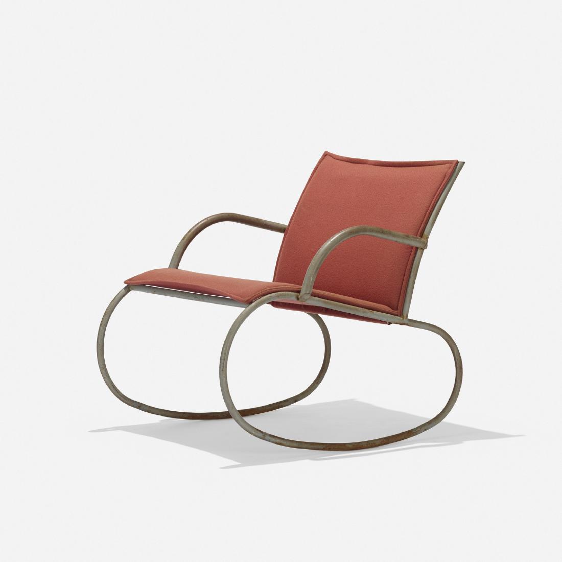 Richard Schultz, Prototype rocker, model 1408: Richard Schultz Prototype rocker, model 1408 Knoll InternationalUSA, c. 1960steel, upholstery23.5 w x 29.5 d x 28 h in (60 x 75 x 71 cm) The 1408 rocker was designed for Knoll but never put