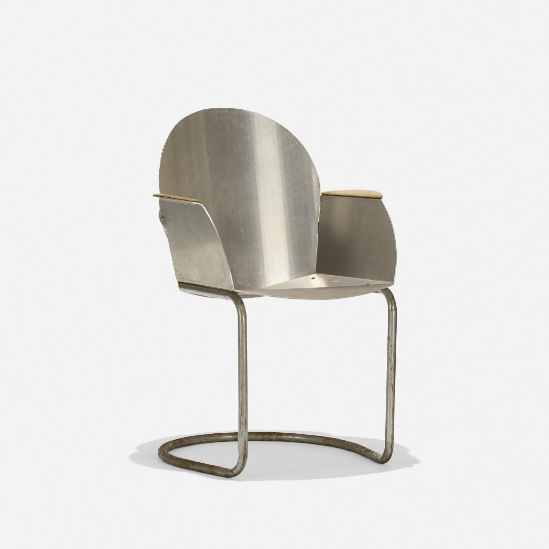 Richard Schultz, Prototype Fresh Air dining chair: Richard Schultz Prototype Fresh Air dining chair Richard Schultz Design, Inc.USA, c. 2008aluminum, ash, enameled steel23.5 w x 22 d x 34 h in (60 x 56 x 86 cm) This prototype features a sim