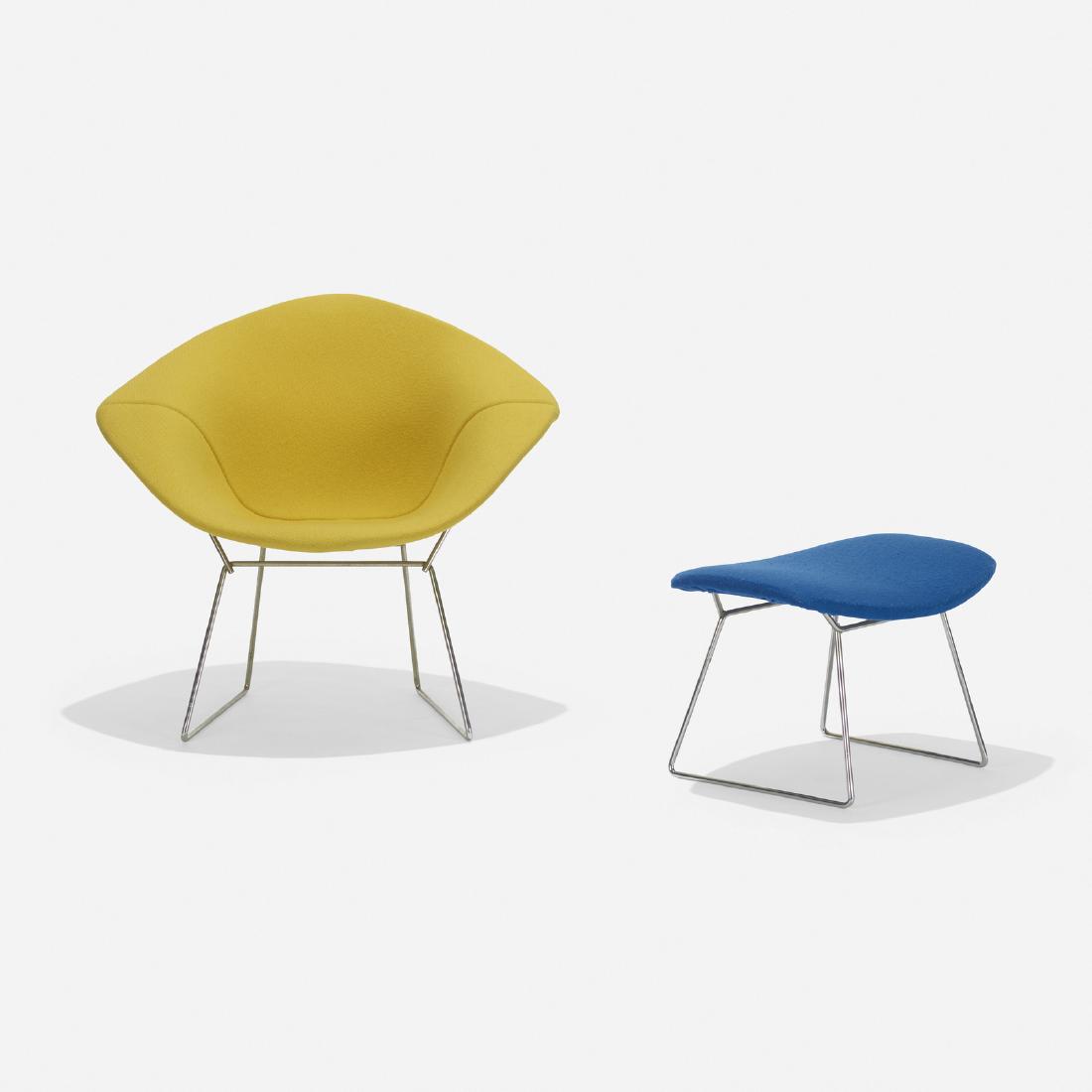 Harry Bertoia, Diamond chair and ottoman (1 of 4)