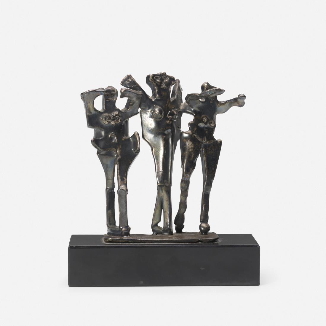 Abbott Pattison, Untitled: Abbott Pattison Untitled c. 1980patinated brass, marble7.5 h x 7 w x 3 d in (19 x 18 x 8 cm) Incised signature to base 'A. Pattison'. Provenance: Collection of Daniel Czub