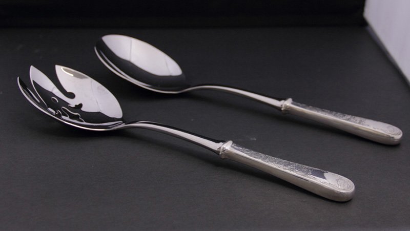 Kirk Stieff Old Maryland Engraved Sterling Salad Set (1 of 7)