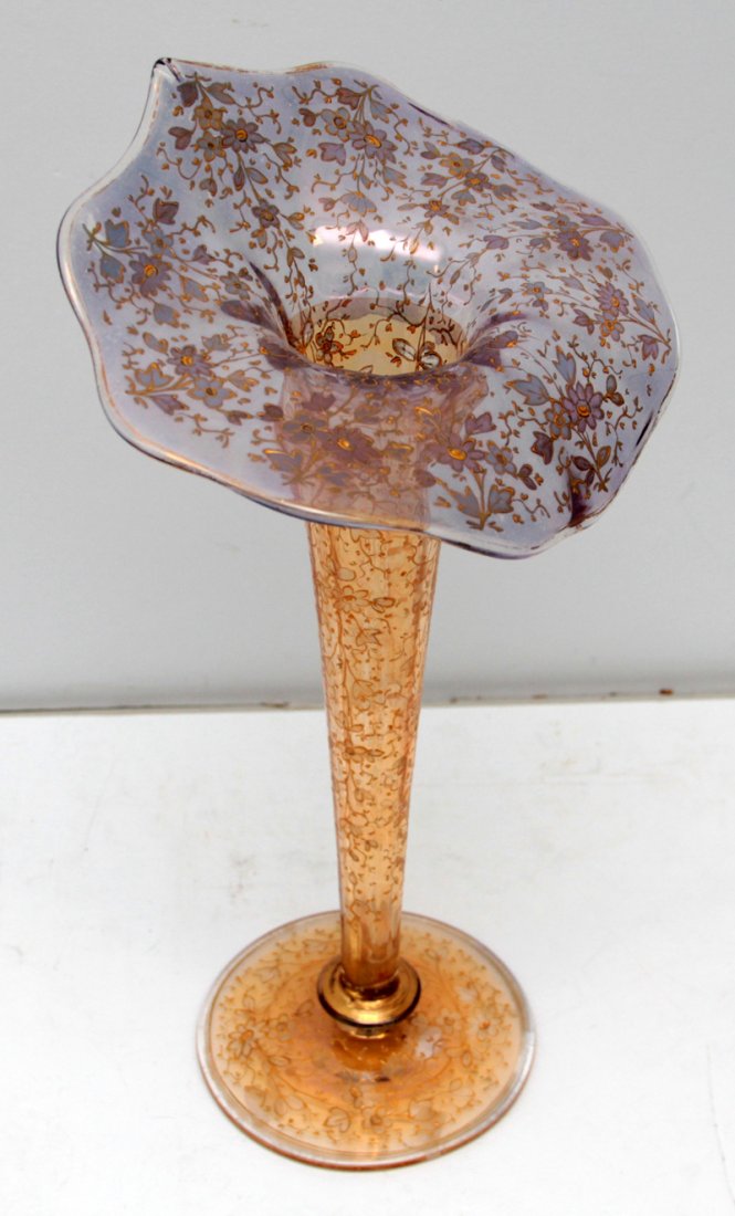 SIGNED MOSER KARLSBAD TULIP VASE (1 of 5)