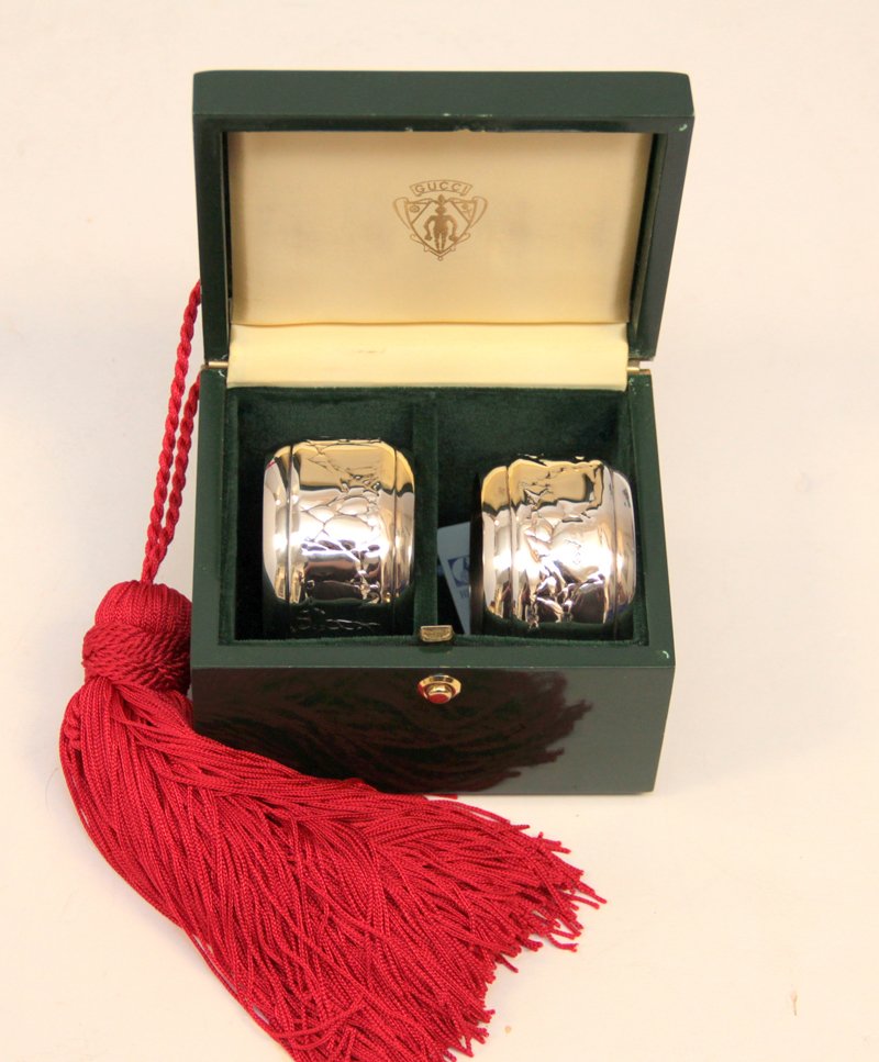 GUCCI STERLING SILVER NAPKIN RINGS (1 of 5)