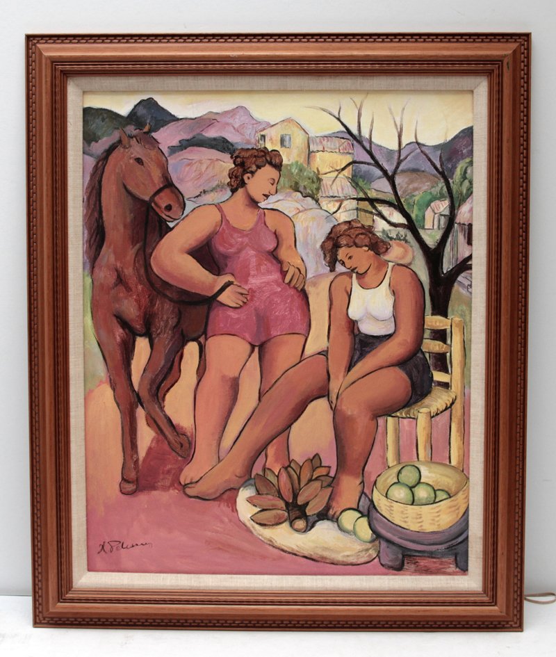 HENRY PELISSIER - HAITIAN OIL PAINTING ON CANVAS (1 of 5)