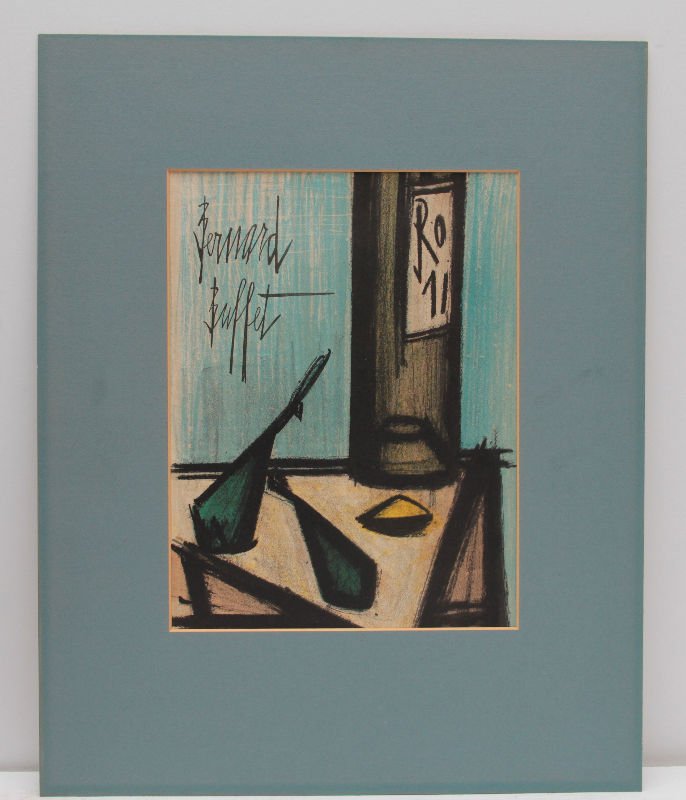 Bernard Buffet "Thistles" Lithograph: Bernard Buffet, "Thistles". The First Black and White Lithograph executed by Bernard Buffet. Signature is engraved on the stone. 200 Numbered Copies on Arches Paper.