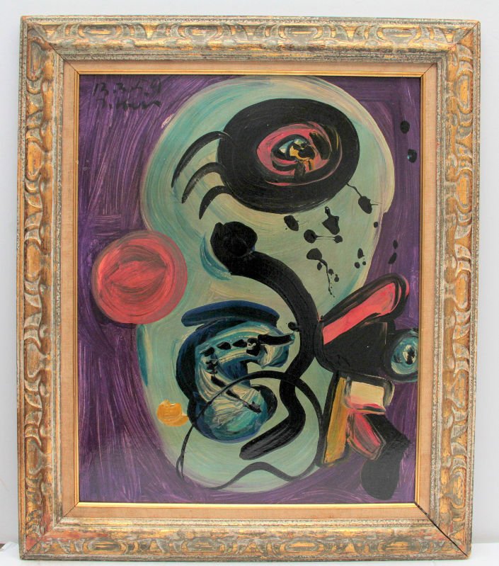 PETER ROBERT KEIL ABSTRACT ACRYLIC ON MASONITE (1 of 8)