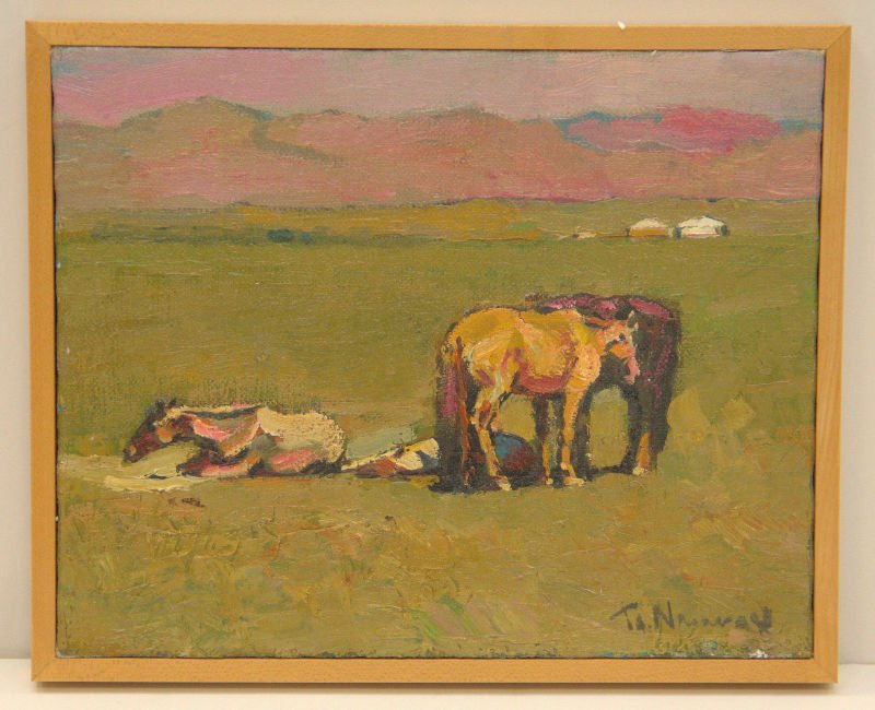 Tsendsureneiin Narangerel Mongolian 1956 - Oil Painting (1 of 4)