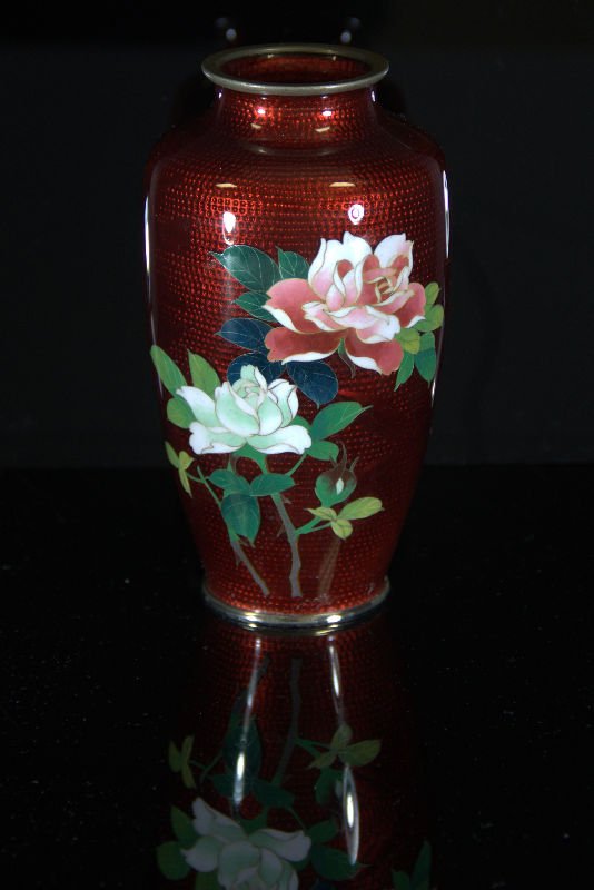 Beautiful Japanese Cloisonne Vase (1 of 3)