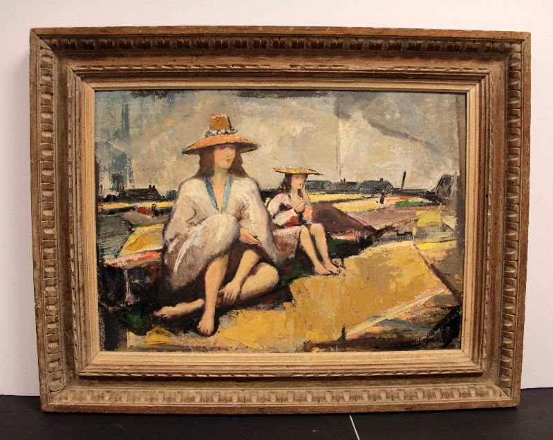 SANDY SUTHERLAND OIL PAINTING ON BOARD (1 of 6)