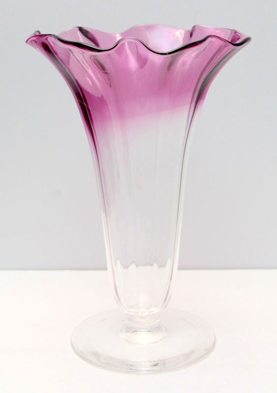 Stuben Amythist & Clear Glass Vase (1 of 3)
