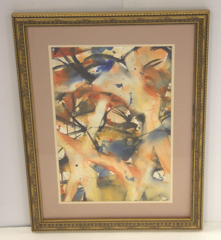 William DeKooning "Rhythm Dancers": A William DeKooning attribution titled "Rhythm Dancers" Circa, 1970. Piece was purchased c. 1965 at Guild Hall Annual Art Sale in Hamptons, NY by AR Schoen and/or M Schoen and gradually passed on to C