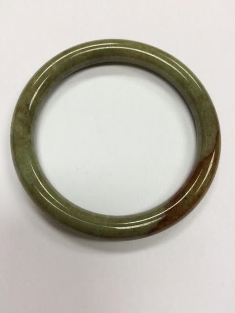 This is a 1950's Jadeite jade bangle bracelet (1 of 1)
