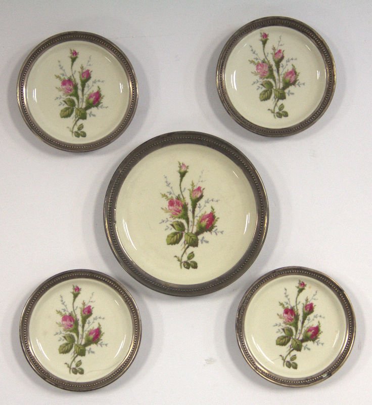 5 Rosenthal Plates With Silver Rim (1 of 2)