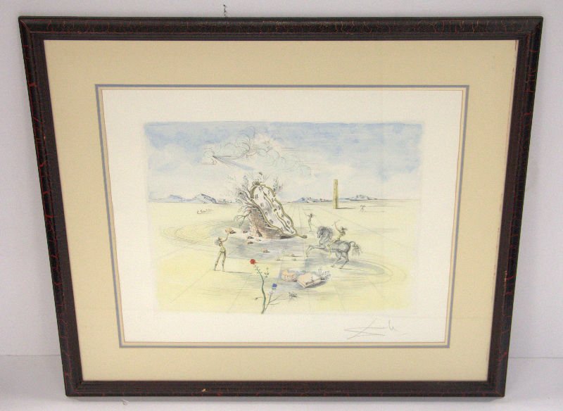 Dali Etching Signed Cosmic Horseman (1 of 5)
