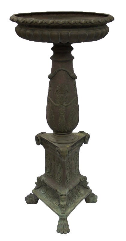 Impressive antique bronze bird bath urn planter (1 of 6)