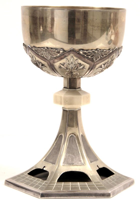 ANTIQUE 800 SILVER CHALICE (1 of 5)