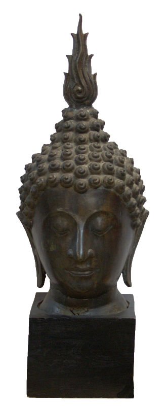 Antique Thai bronze sculpture depicting Sukhothai (1 of 3)