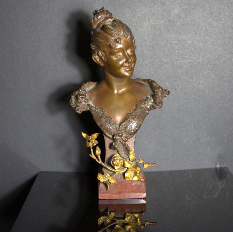 CARL KAUBA BRONZE BUST SCULPTURE J. KALMAR FOUNDRY (1 of 4)