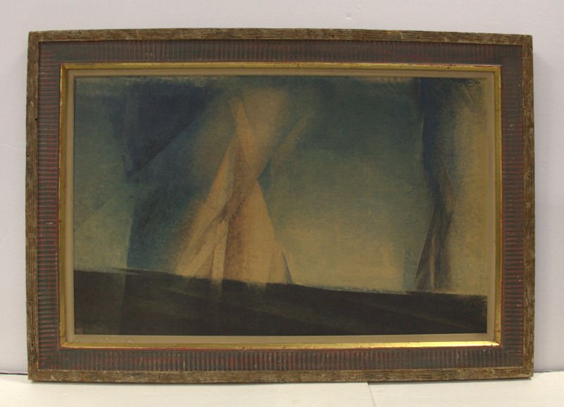 Lyonel Feininger Litho Signed: Lyonel Feininger Litho signed in the pring and dated 1958 18" x 29" Great Frame Sailboats