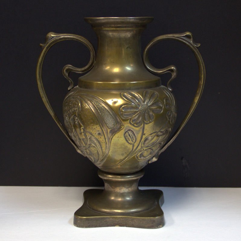 Amphora Bronze Figural 2 Handled Vase (1 of 5)