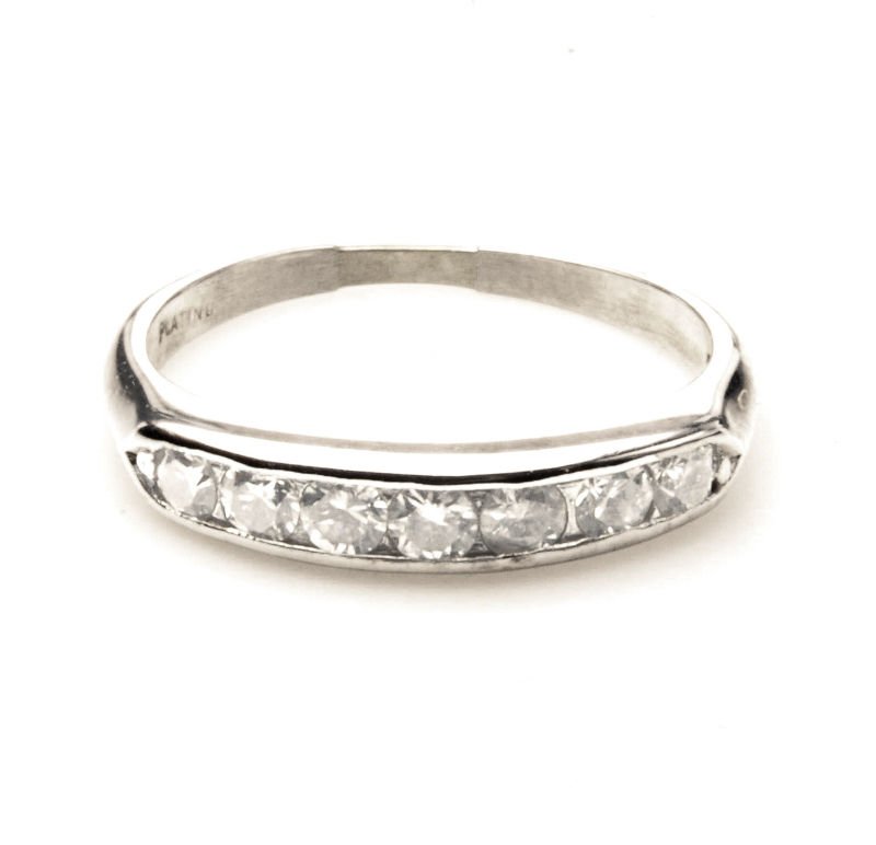 1950's platinum and diamond wedding band (1 of 1)
