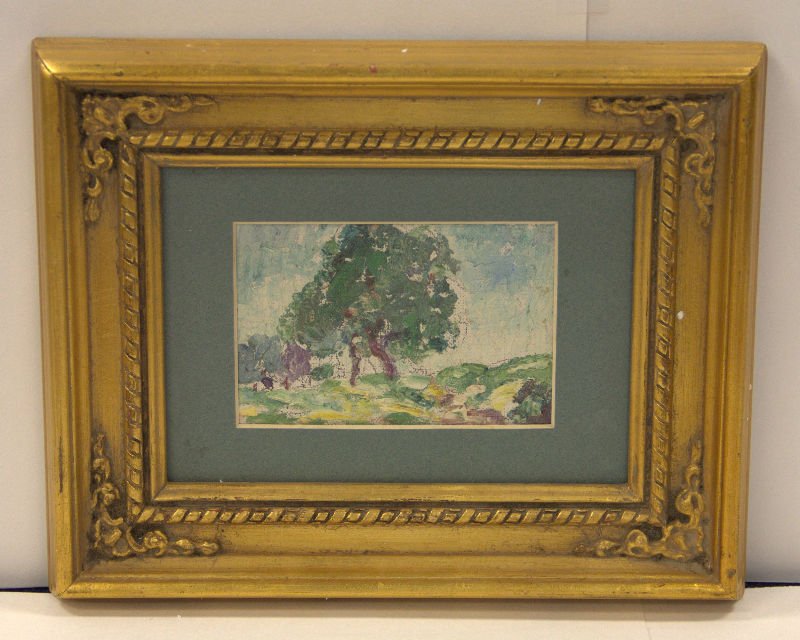 Impressionist Sketch 20th Century Oil On Board (1 of 2)