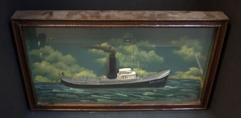 3-D French Steamboat in Shadowbox (1 of 3)