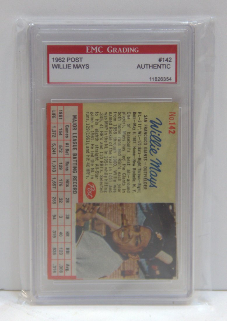 1962 Willie Mays Baseball Card (1 of 1)