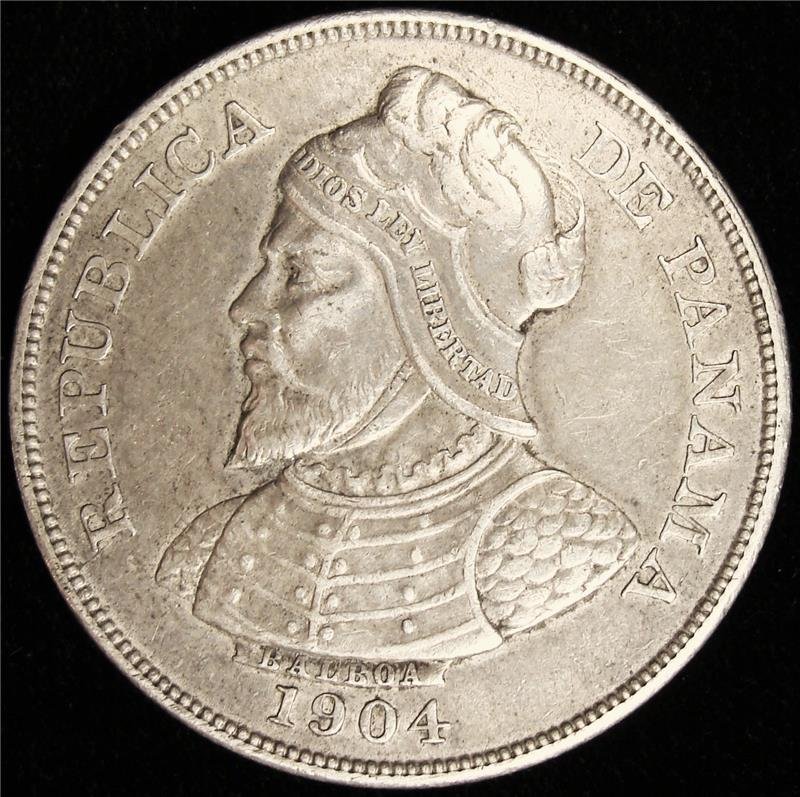 Panama: Republic 50 Centesimos 1904, XF, KM5. (1 of 2)