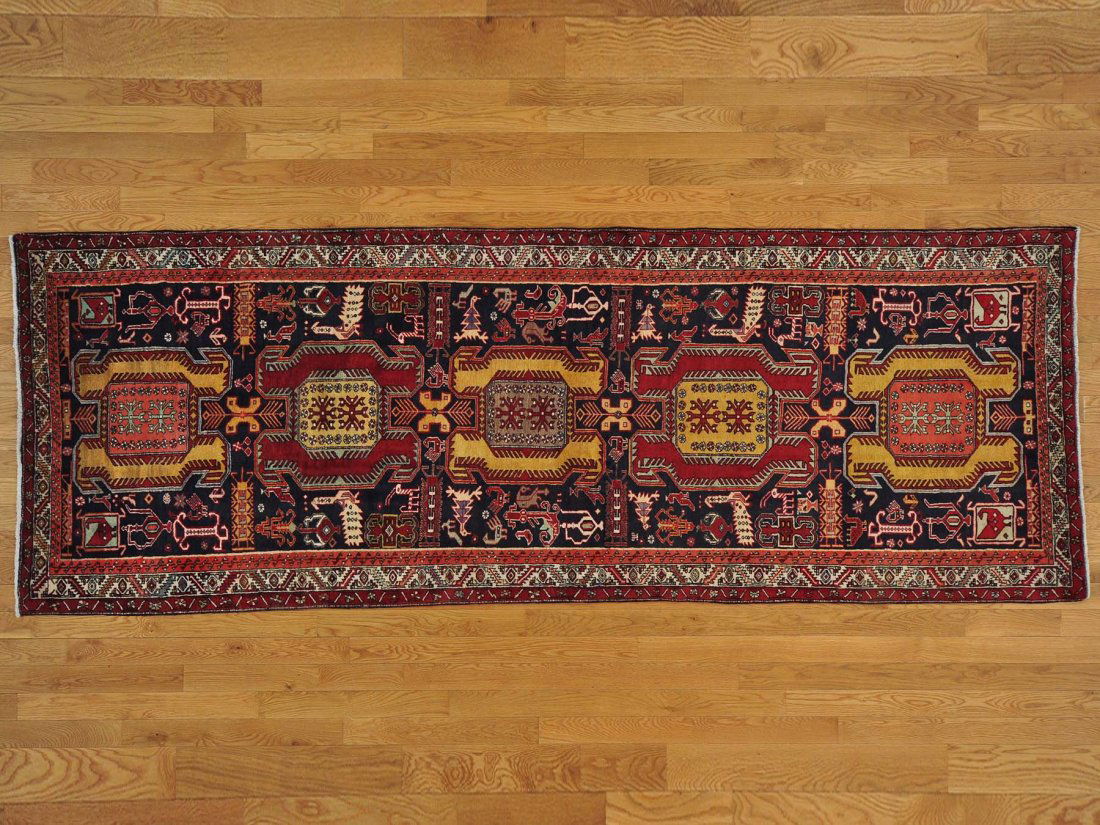 Runner Persian Heriz Full Pile Handmade Oriental Rug (1 of 5)