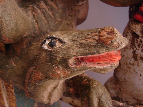 Austrian Sculpture. Hunter on horse with dragon b - 4