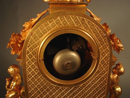 Antique French Figural Bronze Mantle Clock - 6