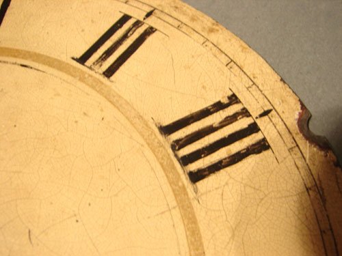 Period Banjo Clock Reverse Painted panels. Some D - 8