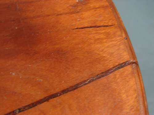 Modern Coffee Table with cherry oval top and brass c - 3