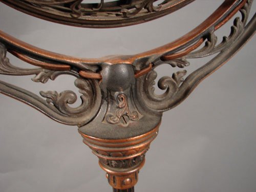 Luminaire Cast Iron Funeral Fan with lights on bot - 6