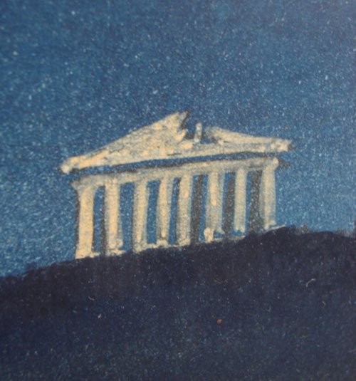 Signed Watercolor & Gouache on Paper, Greek scene - 3