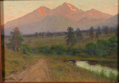 Charles Partridge Adams Signed Oil Painting on Ca