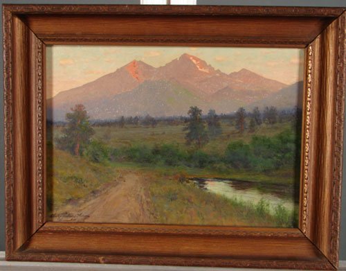 Charles Partridge Adams Signed Oil Painting on Ca - 2