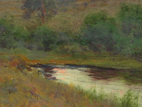 Charles Partridge Adams Signed Oil Painting on Ca - 5