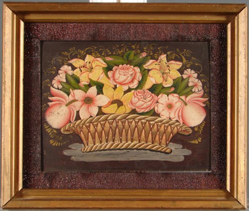 American Folk Art Painting on wood panel. Antique - 2