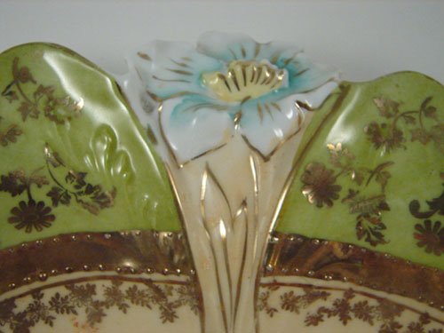 Antique RS Prussia type Porcelain Bowl with blown - 3