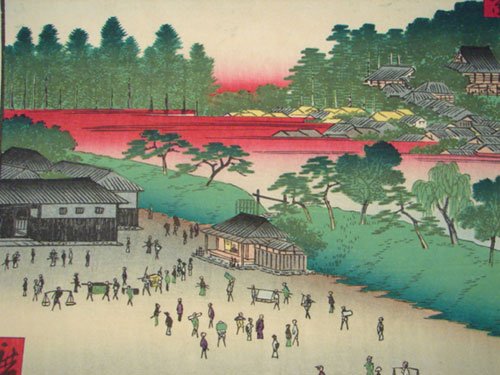Japanese Woodblock Print, antique and hand colore - 2