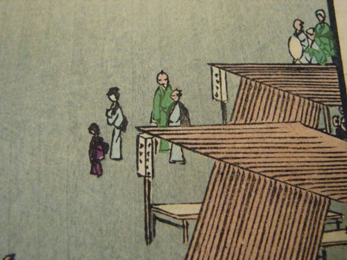 Japanese Woodblock Print, antique and hand colore - 4