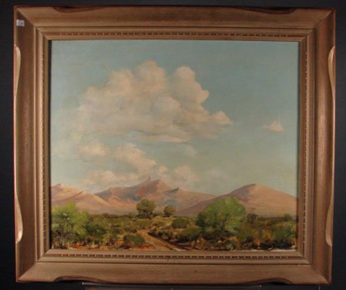 Hurlstone Fairchild Signed Oil Painting Mountains - 2