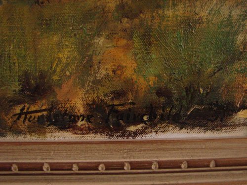 Hurlstone Fairchild Signed Oil Painting Mountains - 3