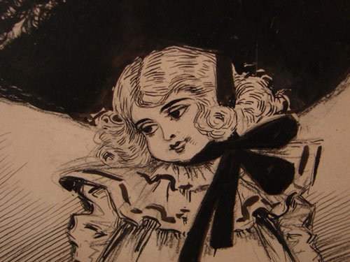 R.F. Outcault Original Signed Pen & Ink on Paper. - 4